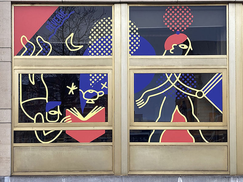 Fresque de la Bibliothèque de Jette - Coline Sauvand